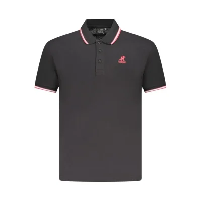 Black Cotton Polo Shirt