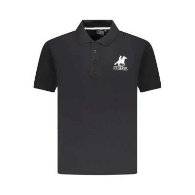 Black Cotton Polo Shirt