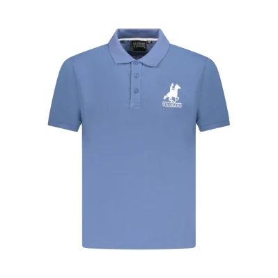 Blue Cotton Polo Shirt