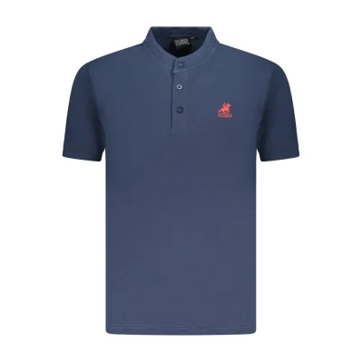 Blue Cotton Polo Shirt
