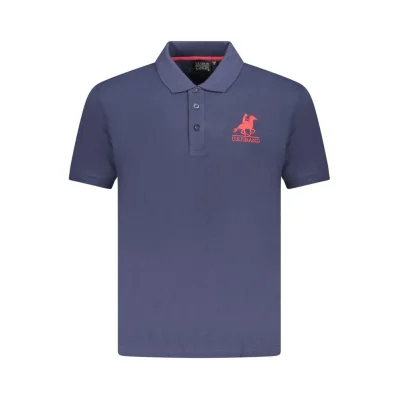 Blue Cotton Polo Shirt