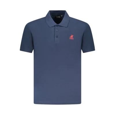 Blue Cotton Polo Shirt