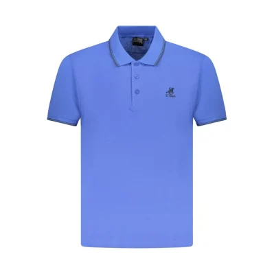 Blue Cotton Polo Shirt