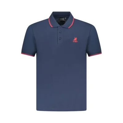 Blue Cotton Polo Shirt