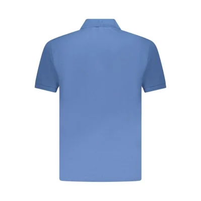 Blue Cotton Polo Shirt
