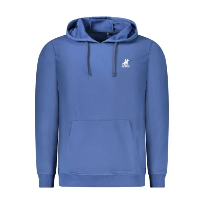 Blue Cotton Men's Hoodie