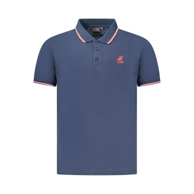 Blue Cotton Polo Shirt