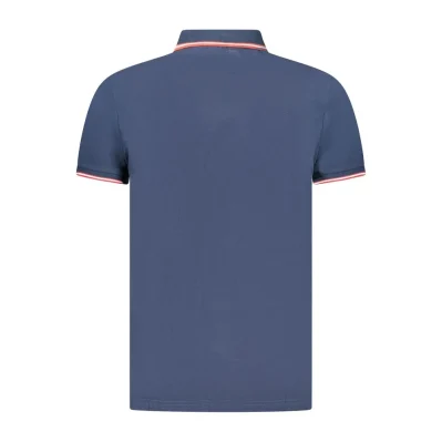 Blue Cotton Polo Shirt