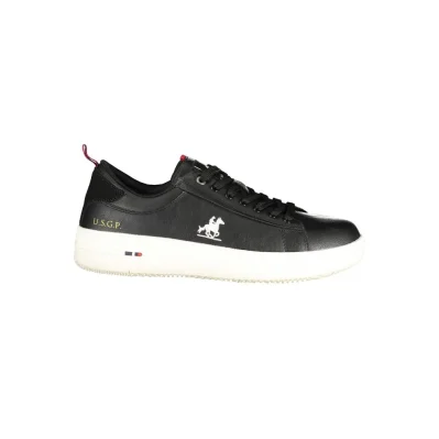 Black Polyester Men Sneaker
