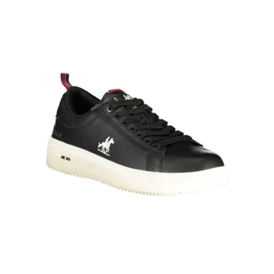 Black Polyester Men Sneaker