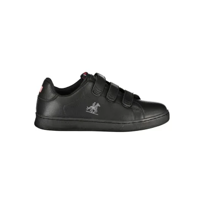 Black Polyurethane Men Sneaker