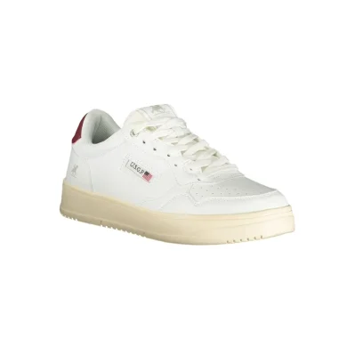 White Polyurethane Men Sneaker