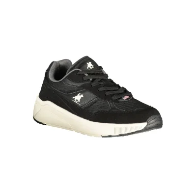 Black Polyurethane Men Sneaker