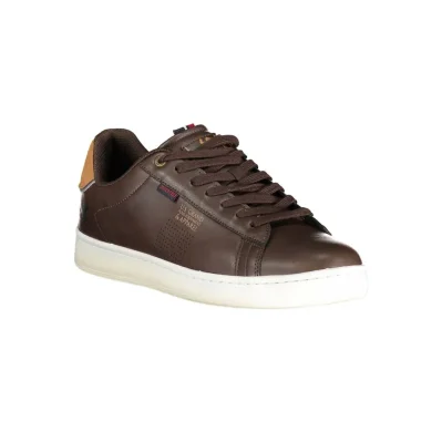 Marrone Polyurethane Men Sneaker