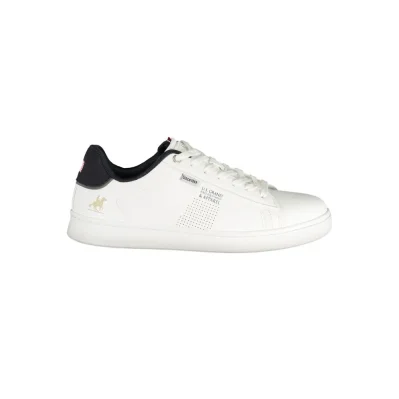 White Polyurethane Men Sneaker