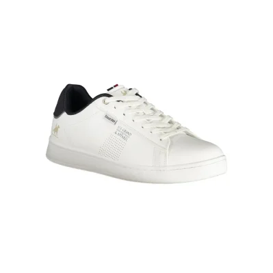 White Polyurethane Men Sneaker