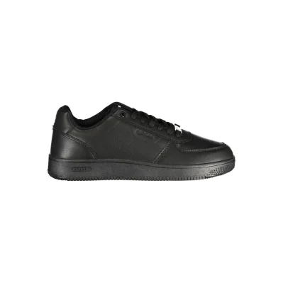 Black Polyurethane Men Sneaker