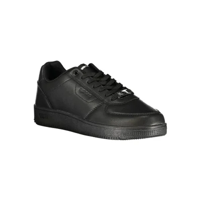 Black Polyurethane Men Sneaker
