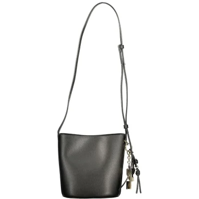 Black Leather Women Bucket Bag