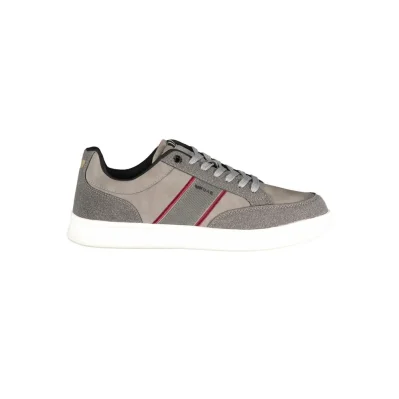Grigio Poliestere Man Sneaker