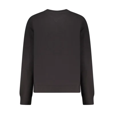 Black Cotton Women Sweatshirt