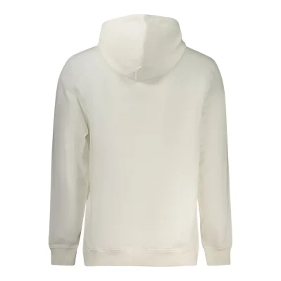 White Cotton Men's Hooded Sweatshirt
