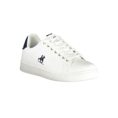 White Polyurethane Men Sneaker
