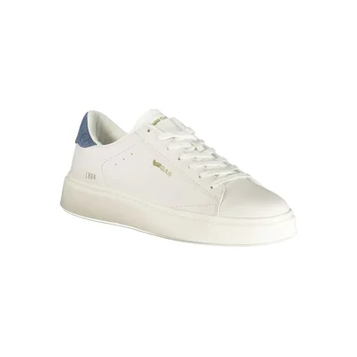 White Polyester Men Sneaker