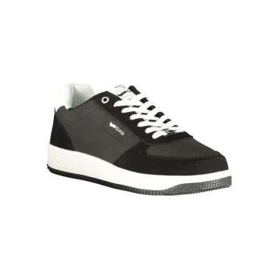 Black Polyurethane Men Sneaker