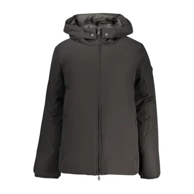 Black Polyester Jackets & Coat