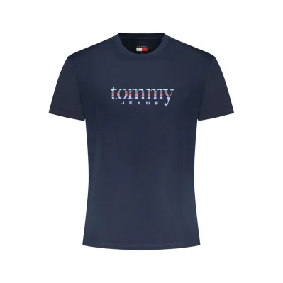 Blue Cotton Men T-Shirt