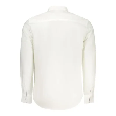 White Cotton Men Shirt