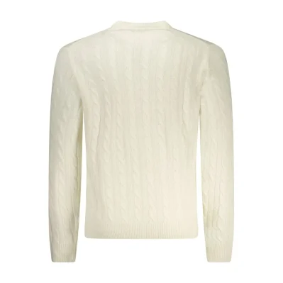 White Polyamide Men's Sweater