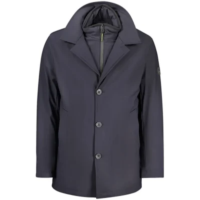 Blu Polyester Men's Jacket
