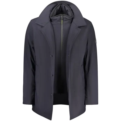 Blu Polyester Men's Jacket