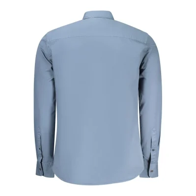 Blue Cotton Men Shirt