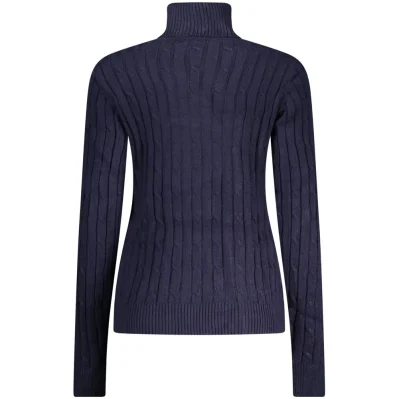 Blue Polyester Sweater