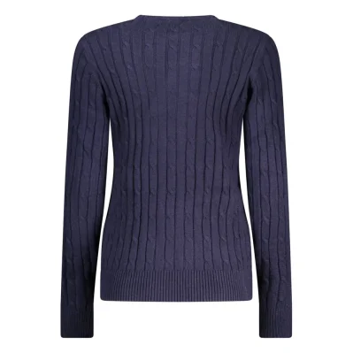 Blue Polyester Sweater