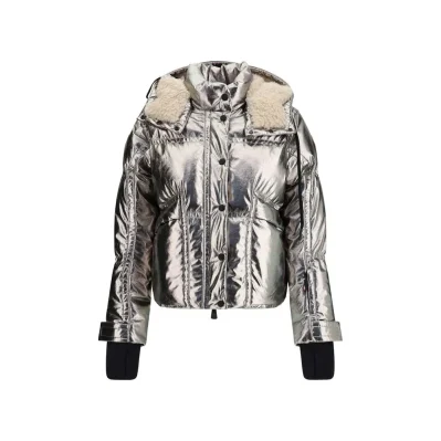 Silver Polyester Shell Jacket