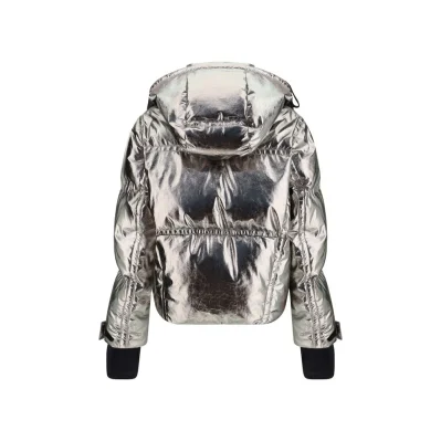 Silver Polyester Shell Jacket