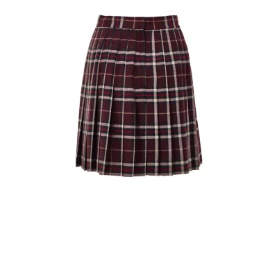 Bordeaux Wool Mini Skirt