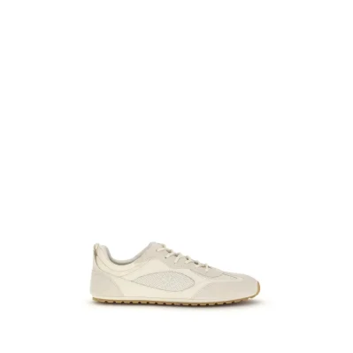 Cream Calf Leather Bos Taurus Low Top Sneakers