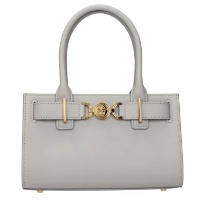 Gray Leather Handbag