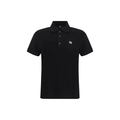 Black Cotton Polo Shirt
