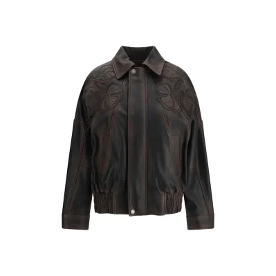 Brown Viscose Bomber