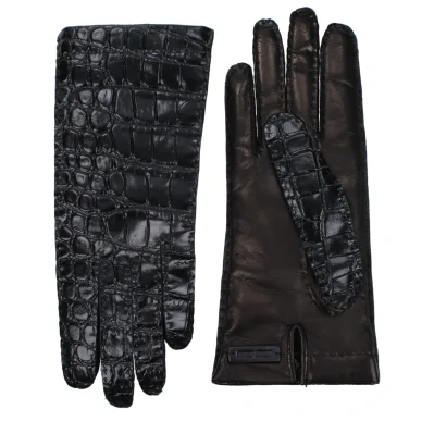Black Leather Gloves