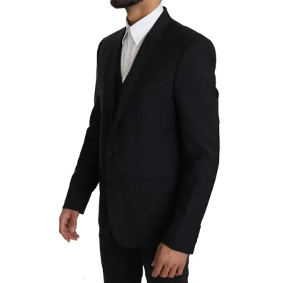 Blue Viscose Two-Piece Suit