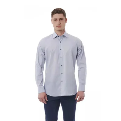 Gray Cotton Dress Shirt
