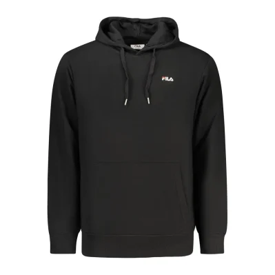 Black Cotton Men Sweatshirt