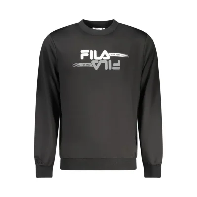 Black Polyester Men's Sweatshirt